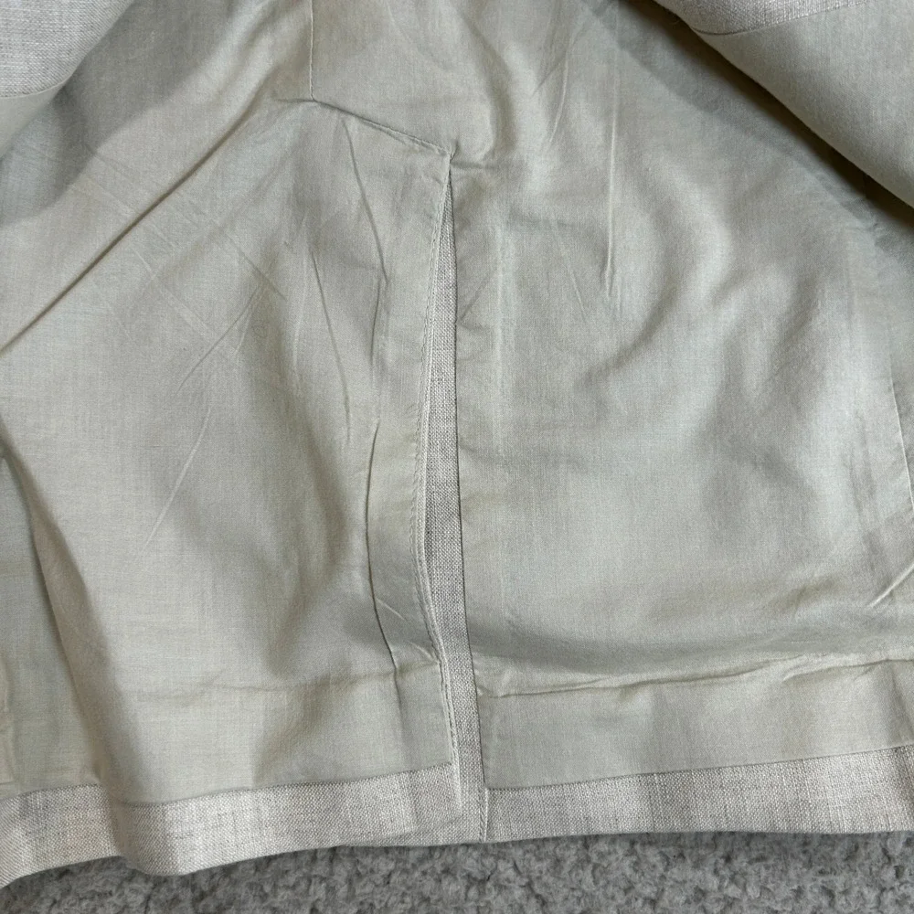 Brooks Brothers Milano Fit Linen Blazer‎ Beige Two Button Jacket Womens Size 4